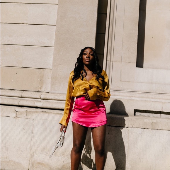 Zara Satin Finish Mini Skirt - Picture 3 of 6